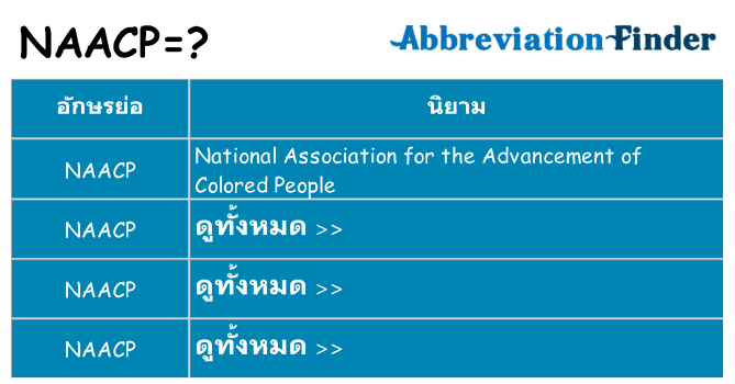 อะไรไม่ naacp ถึง