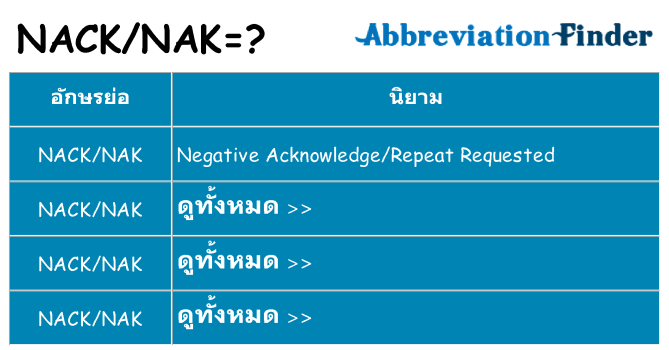 อะไรไม่ nacknak ถึง