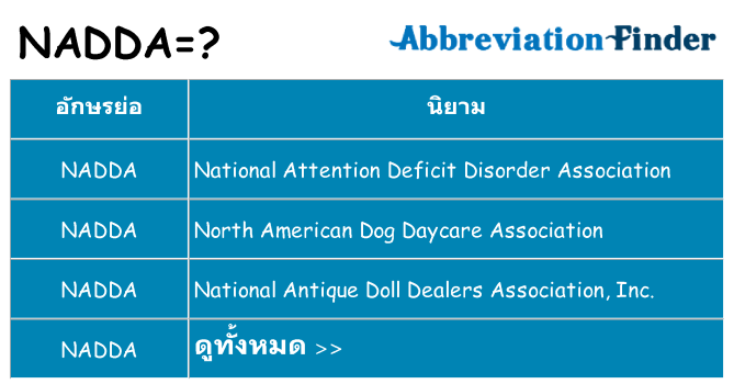 อะไรไม่ nadda ถึง