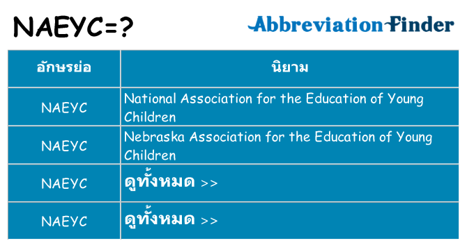 อะไรไม่ naeyc ถึง