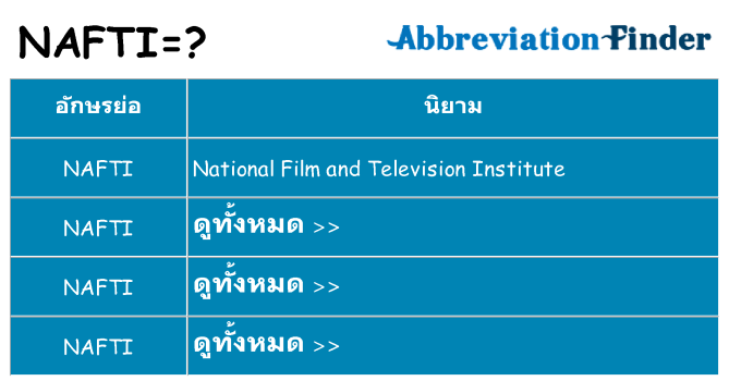อะไรไม่ nafti ถึง