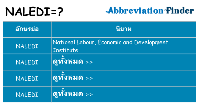 อะไรไม่ naledi ถึง