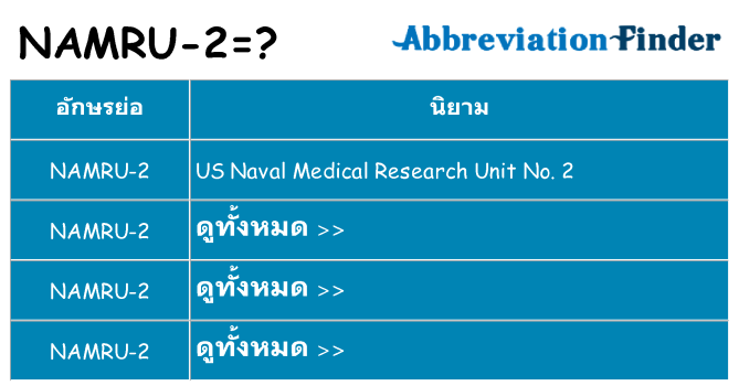 อะไรไม่ namru-2 ถึง