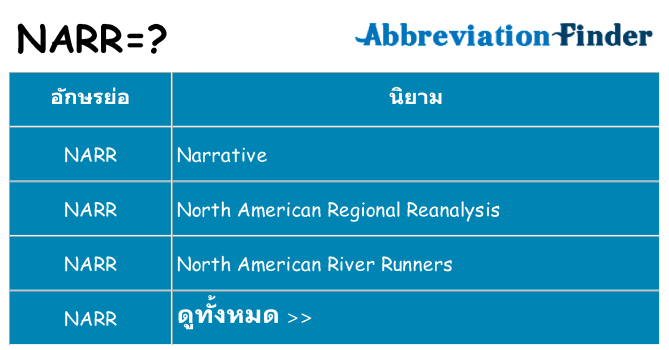 อะไรไม่ narr ถึง