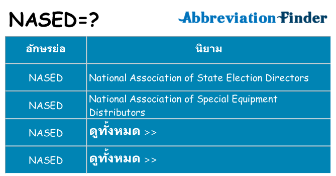 อะไรไม่ nased ถึง