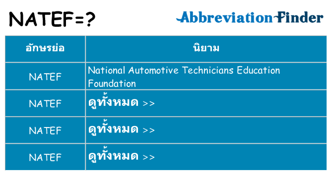 อะไรไม่ natef ถึง