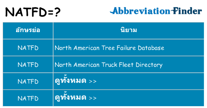 อะไรไม่ natfd ถึง