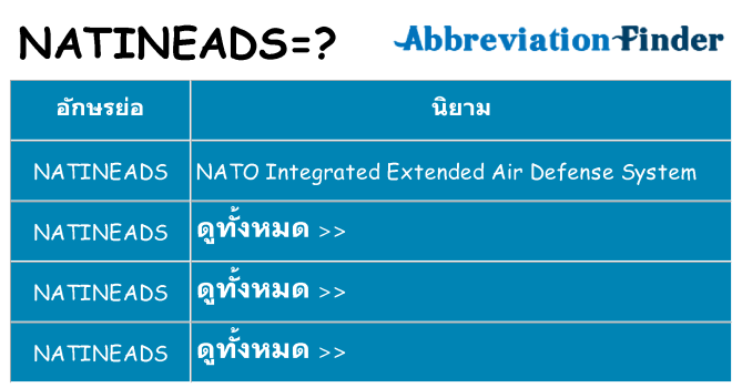 อะไรไม่ natineads ถึง