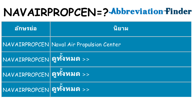 อะไรไม่ navairpropcen ถึง