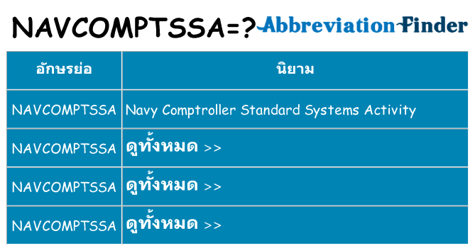 อะไรไม่ navcomptssa ถึง