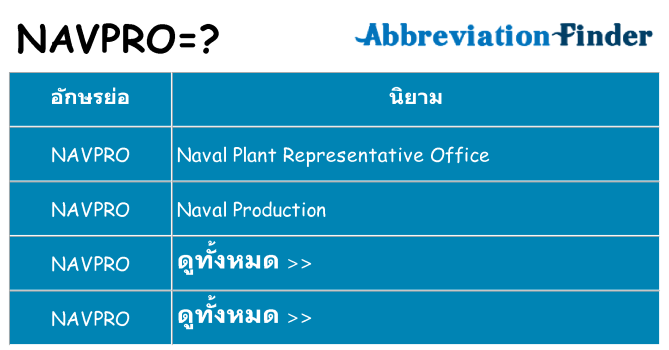 อะไรไม่ navpro ถึง