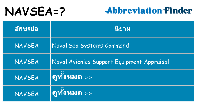 อะไรไม่ navsea ถึง