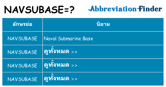 อะไรไม่ navsubase ถึง