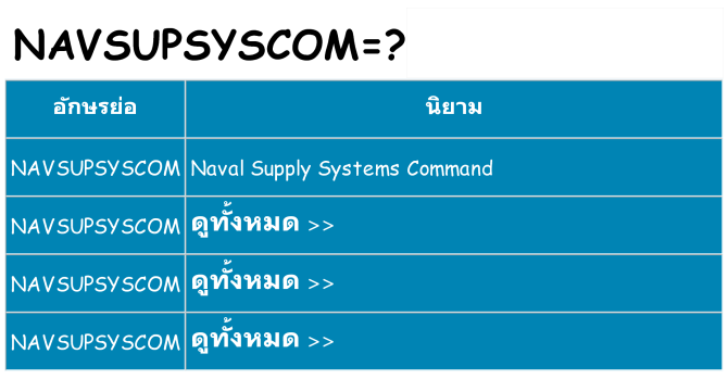 อะไรไม่ navsupsyscom ถึง