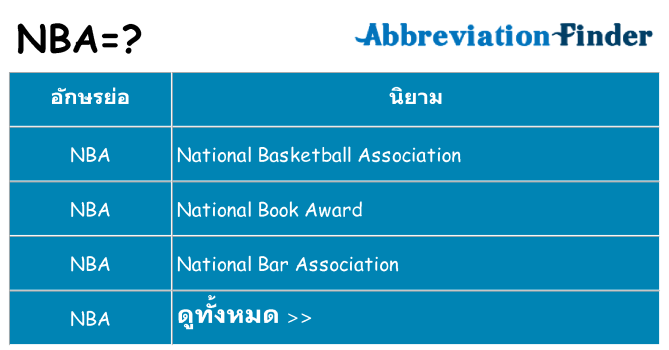 อะไรไม่ nba ถึง