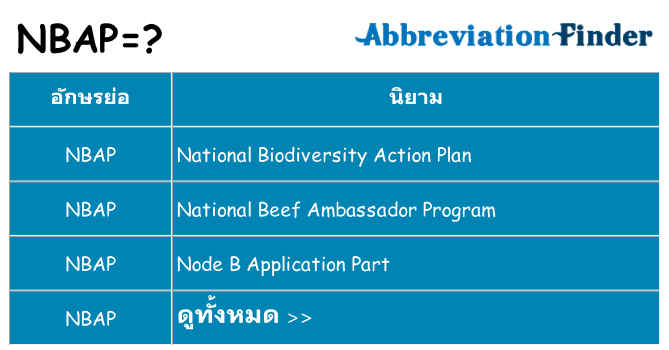 อะไรไม่ nbap ถึง