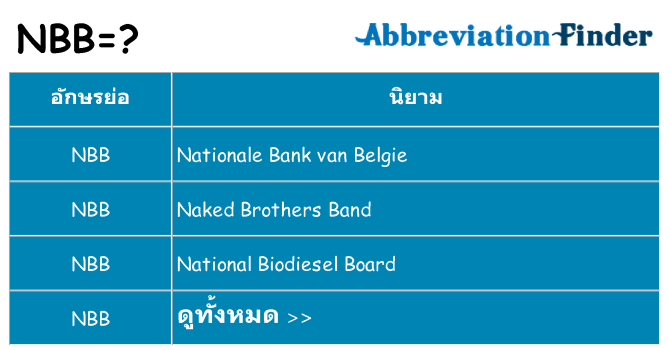 อะไรไม่ nbb ถึง