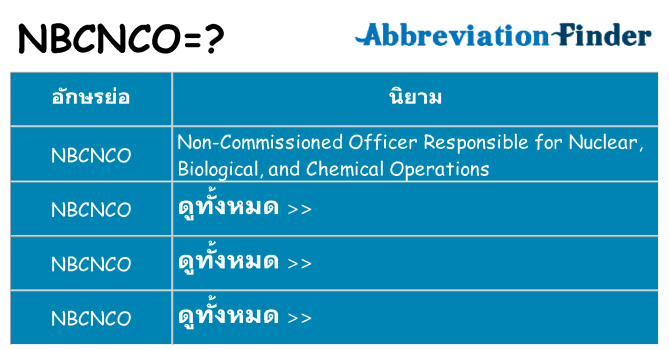 อะไรไม่ nbcnco ถึง