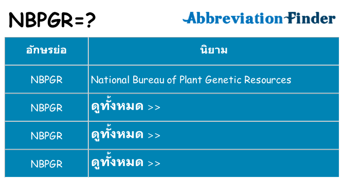 อะไรไม่ nbpgr ถึง