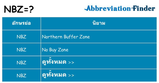 อะไรไม่ nbz ถึง