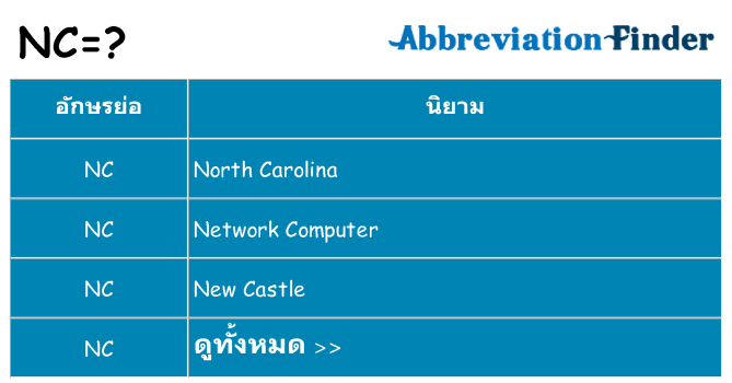 อะไรไม่ nc ถึง
