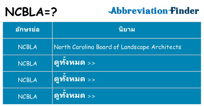 อะไรไม่ ncbla ถึง