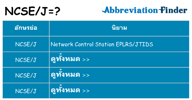 อะไรไม่ ncsej ถึง