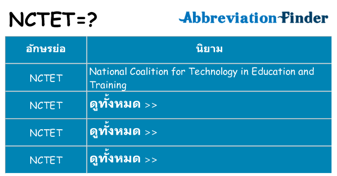 อะไรไม่ nctet ถึง