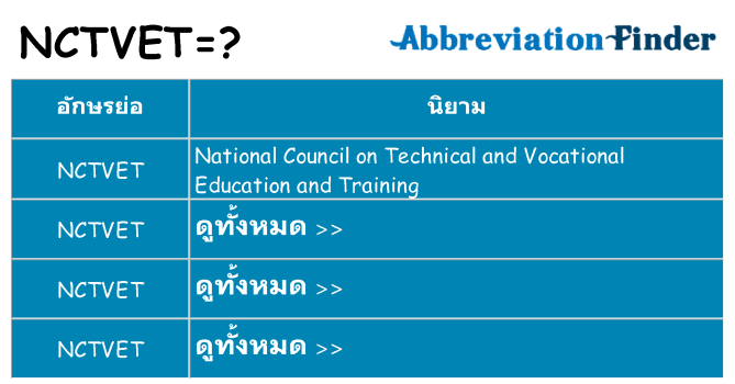 อะไรไม่ nctvet ถึง
