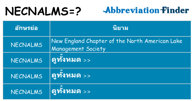 อะไรไม่ necnalms ถึง