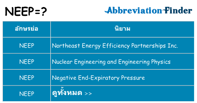 อะไรไม่ neep ถึง