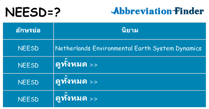 อะไรไม่ neesd ถึง