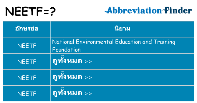 อะไรไม่ neetf ถึง