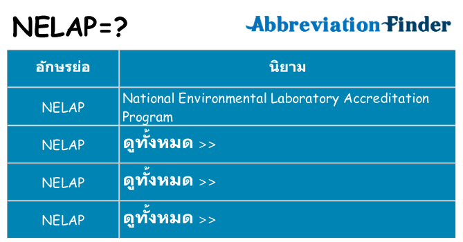 อะไรไม่ nelap ถึง