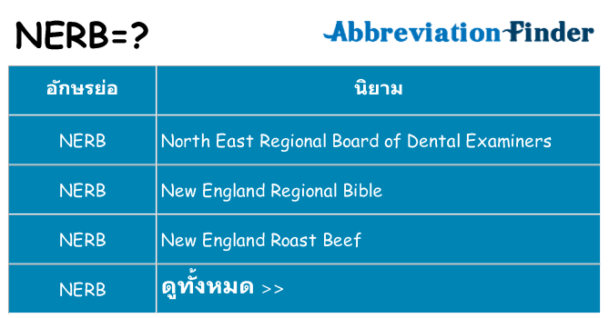 อะไรไม่ nerb ถึง