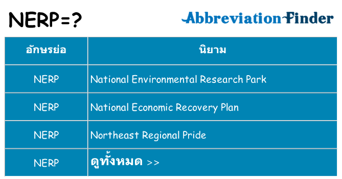 อะไรไม่ nerp ถึง