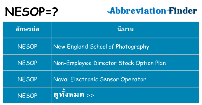อะไรไม่ nesop ถึง