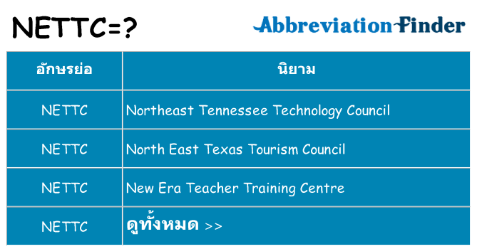 อะไรไม่ nettc ถึง