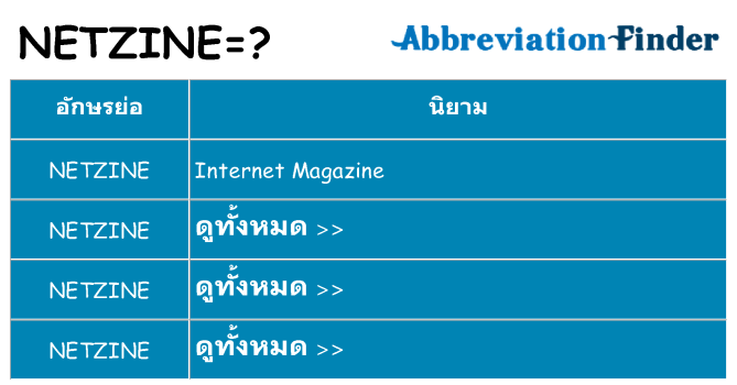 อะไรไม่ netzine ถึง