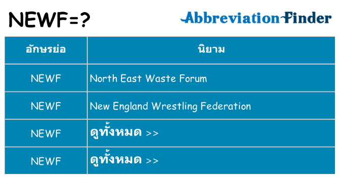 อะไรไม่ newf ถึง