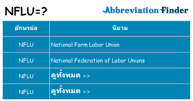 อะไรไม่ nflu ถึง