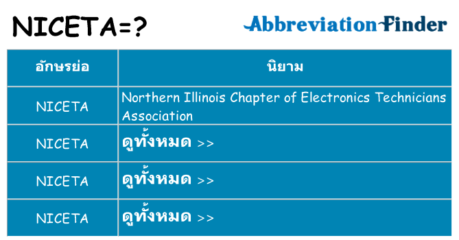 อะไรไม่ niceta ถึง