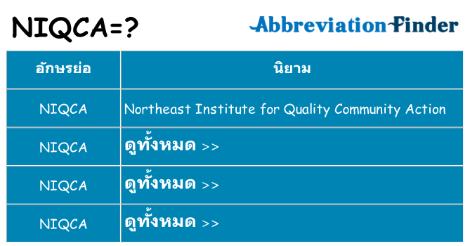 อะไรไม่ niqca ถึง