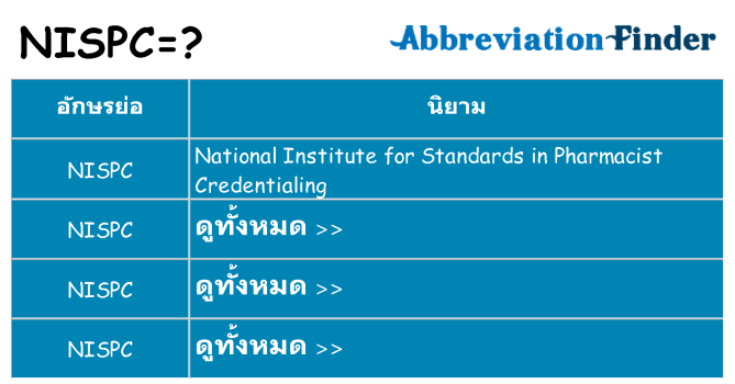 อะไรไม่ nispc ถึง