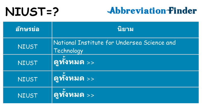 อะไรไม่ niust ถึง