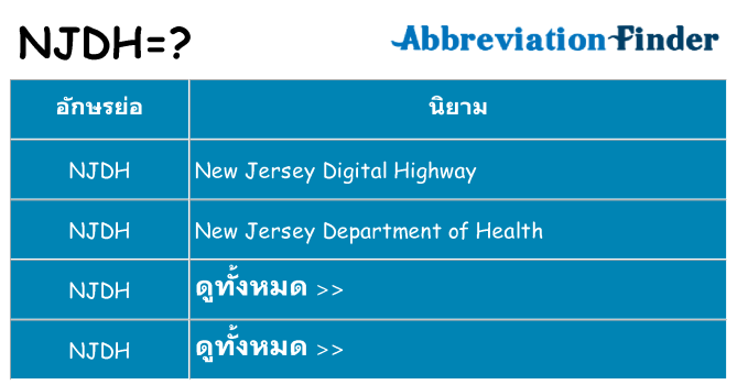 อะไรไม่ njdh ถึง
