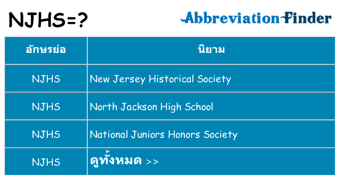 อะไรไม่ njhs ถึง
