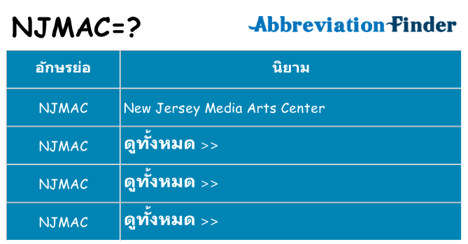 อะไรไม่ njmac ถึง