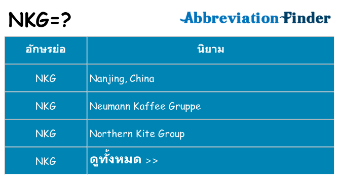 อะไรไม่ nkg ถึง