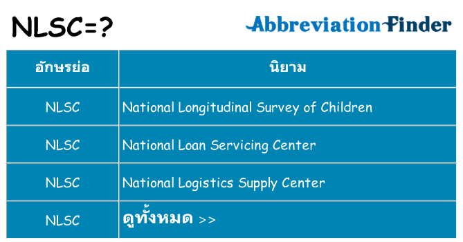 อะไรไม่ nlsc ถึง